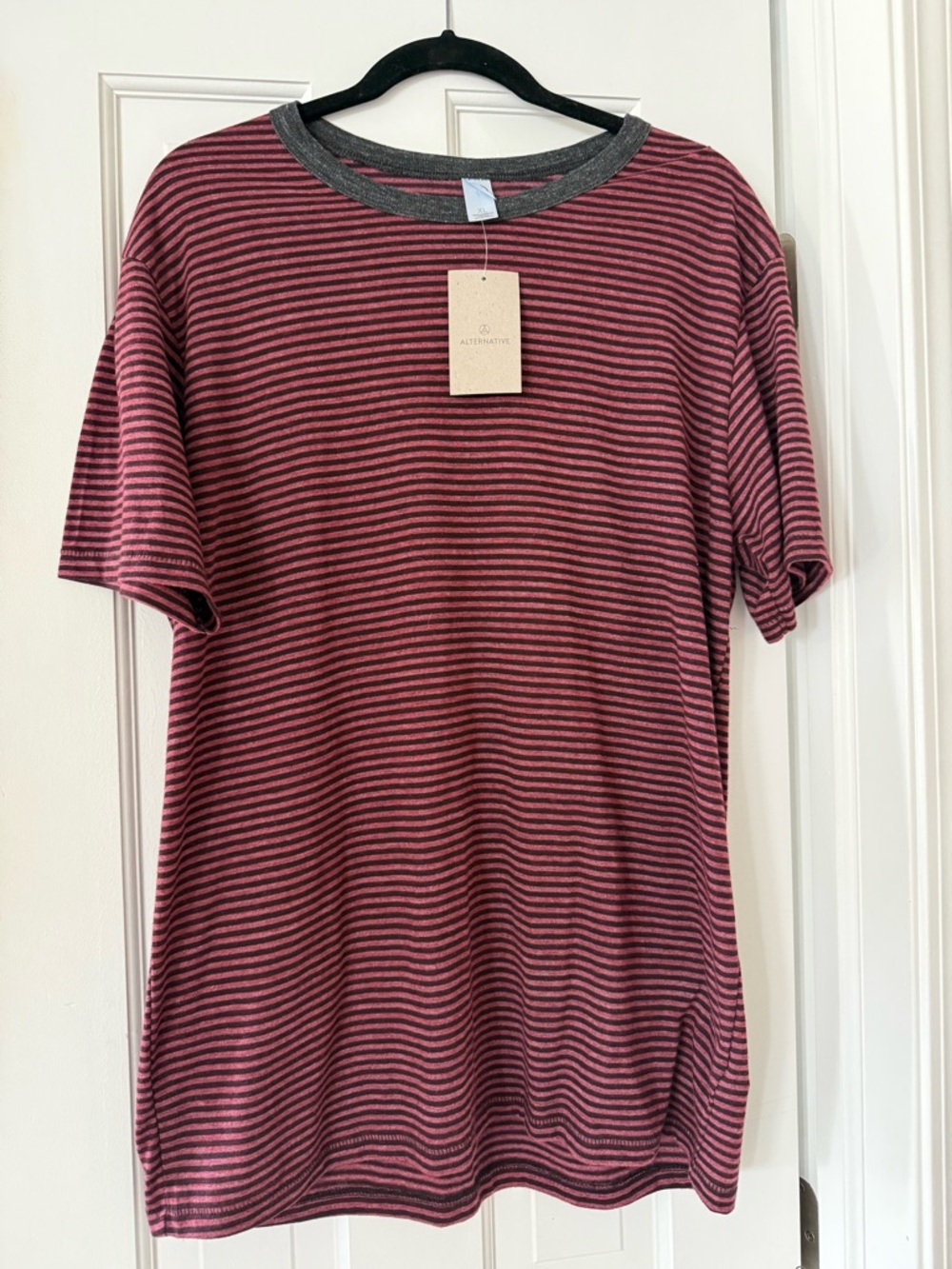 Alternative Apparel Striped Tee Men’s XL Soft Crewneck Short Sleeve, NWT